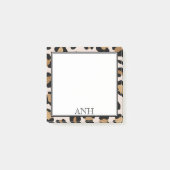 Modern Leopard Print doppelter Grenze drei Ursprün Post-it Klebezettel (Vorderseite)