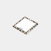 Modern Leopard Print doppelter Grenze drei Ursprün Post-it Klebezettel (angewinkelt)