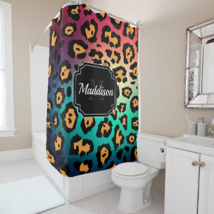 Modern Leopard Print Duschvorhang