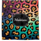 Modern Leopard Print Duschvorhang (Vorderseite)