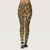 Modern Leopard Print Gold Leggings (Rückseite)