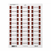 Modern Leopard Print Return Address Label (rot) (Vorne)