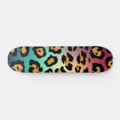 Modern Leopard Print Skateboard (Horizontal)