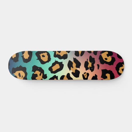 Modern Leopard Print Skateboard (Horizontal)
