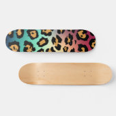 Modern Leopard Print Skateboard (Horizontal)