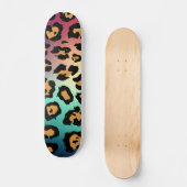 Modern Leopard Print Skateboard (Vorderseite)