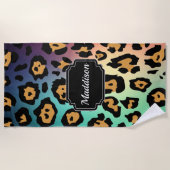 Modern Leopard Print Strandtuch (Vorderseite)