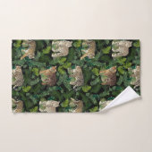 Modern Leopards Tigers Jungle Black Design Badhandtuch Set (Handtuch)