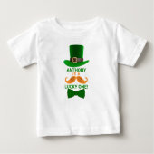 Modern Leprechaun St. Patrick's any Age Birthday Baby T-shirt (Vorderseite)