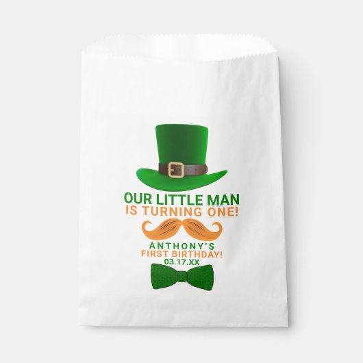 Modern Leprechaun St. Patrick's any Age Birthday Geschenktütchen (Vorderseite)