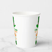 Modern Leprechaun St. Patrick's any Age Birthday Pappbecher (Rechts)
