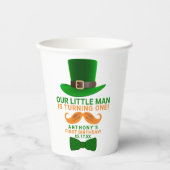 Modern Leprechaun St. Patrick's any Age Birthday Pappbecher (Vorderseite)