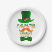 Modern Leprechaun St. Patrick's any Age Birthday Pappteller (Vorderseite)