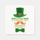 Modern Leprechaun St. Patrick's any Age Birthday Serviette (Vorderseite)