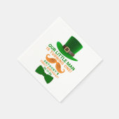 Modern Leprechaun St. Patrick's any Age Birthday Serviette (Ecke)