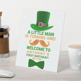 Modern Leprechaun St. Patrick's any Age Birthday Sockelschild