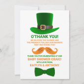 Modern Leprechaun St. Patrick's Day Baby Dankeskarte (Vorderseite)