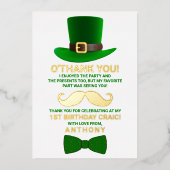 Modern Leprechaun St. Patrick's Day Folieneinladung (Vorderseite)