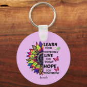 Modern lernen von gestern Zitate Sonnenblumen Name Schlüsselanhänger (Rückseite)