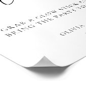 Modern Let Love Glow Wedding Sign Poster (Ecke)