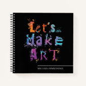 Modern Let's Make Art Sketchbook for Artists Notizblock (Vorderseite)