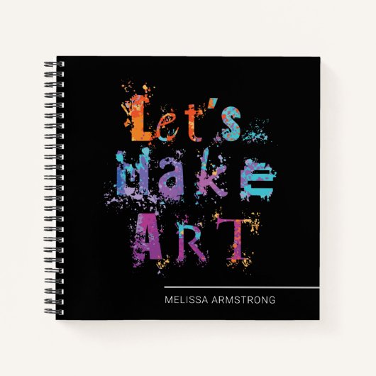 Modern Let's Make Art Sketchbook for Artists Notizblock (Vorderseite)