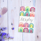 Modern Let's Play Rainbow Playdate Mommy Telefonnummerkarte
