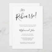 Modern Let's Rehearse Probe Dinner Einladungen (Vorne/Hinten)