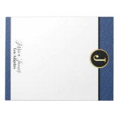 Modern Letter J Notepad Notizblock (Vorderseite)