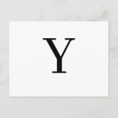 Modern Letter Minimalist Initial Design Postkarte (Vorderseite)