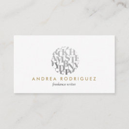 Modern Letterform Logo für Autoren und Schriftstel Visitenkarte