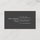 Modern Letterform Logo IV für Autoren und Schrifts Visitenkarte (Rückseite)