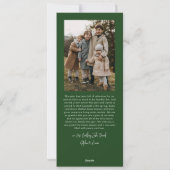 Modern Lettering Five Slim Foto Frohe Weihnachten (Rückseite)