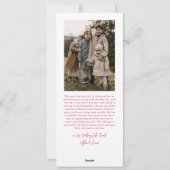 Modern Lettering Five Slim Foto Frohe Weihnachten (Rückseite)