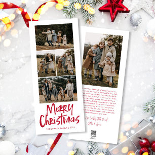 Modern Lettering Five Slim Foto Frohe Weihnachten