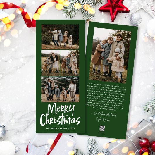 Modern Lettering Five Slim Foto Frohe Weihnachten