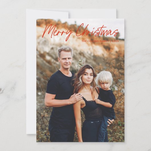 Modern Lettering Frohe Weihnachten 2 Foto (Vorderseite)