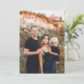 Modern Lettering Frohe Weihnachten 2 Foto (Stehend Vorderseite)