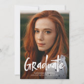 Modern Letters Einfach 4 Foto Abschluss Ankündigung (Vorderseite)