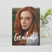 Modern Letters Einfach 4 Foto Abschluss Ankündigung (Stehend Vorderseite)