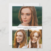 Modern Letters Einfach 4 Foto Abschluss Ankündigung (Rückseite)