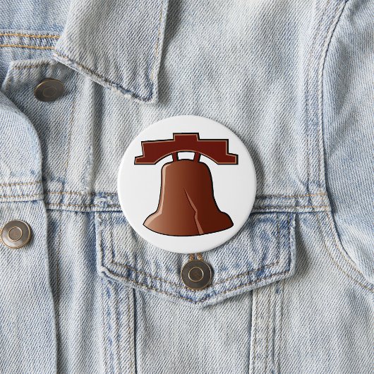 Modern Liberty Bell Patriotic Philadelphia Icon Button