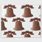 Modern Liberty Bell Patriotic Philadelphia Icon Geschenkpapier (Flach)