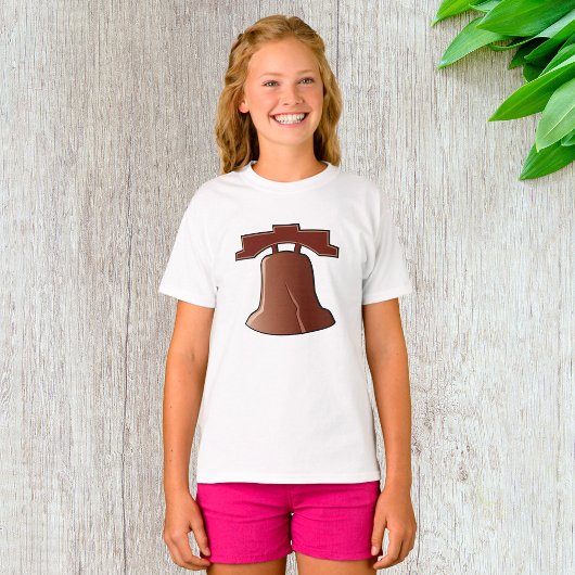 Modern Liberty Bell Patriotic Philadelphia Icon T-Shirt