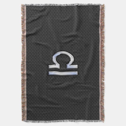 Modern Libra Zodiac Sign auf schwarzer Schlange Ha Decke (Vorderseite Vertikal)