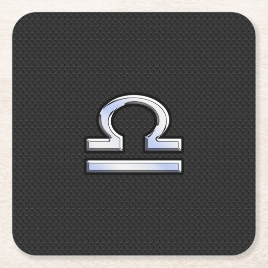 Modern Libra Zodiac Sign auf schwarzer Schlange Ha Rechteckiger Pappuntersetzer (Vorderseite)