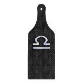 Modern Libra Zodiac Sign auf schwarzer Schlange Ha Schneidebrett (Vorderseite)