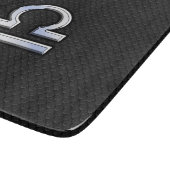 Modern Libra Zodiac Sign auf schwarzer Schlange Ha Schneidebrett (Ecke)