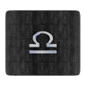Modern Libra Zodiac Sign auf schwarzer Schlange Ha Schneidebrett (Vorderseite)