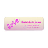 Modern Liebe Address Label (Vorne)